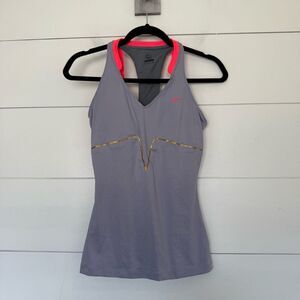 Nike Women’s Small Dri Fit Grey Pink Athletic Tank Top